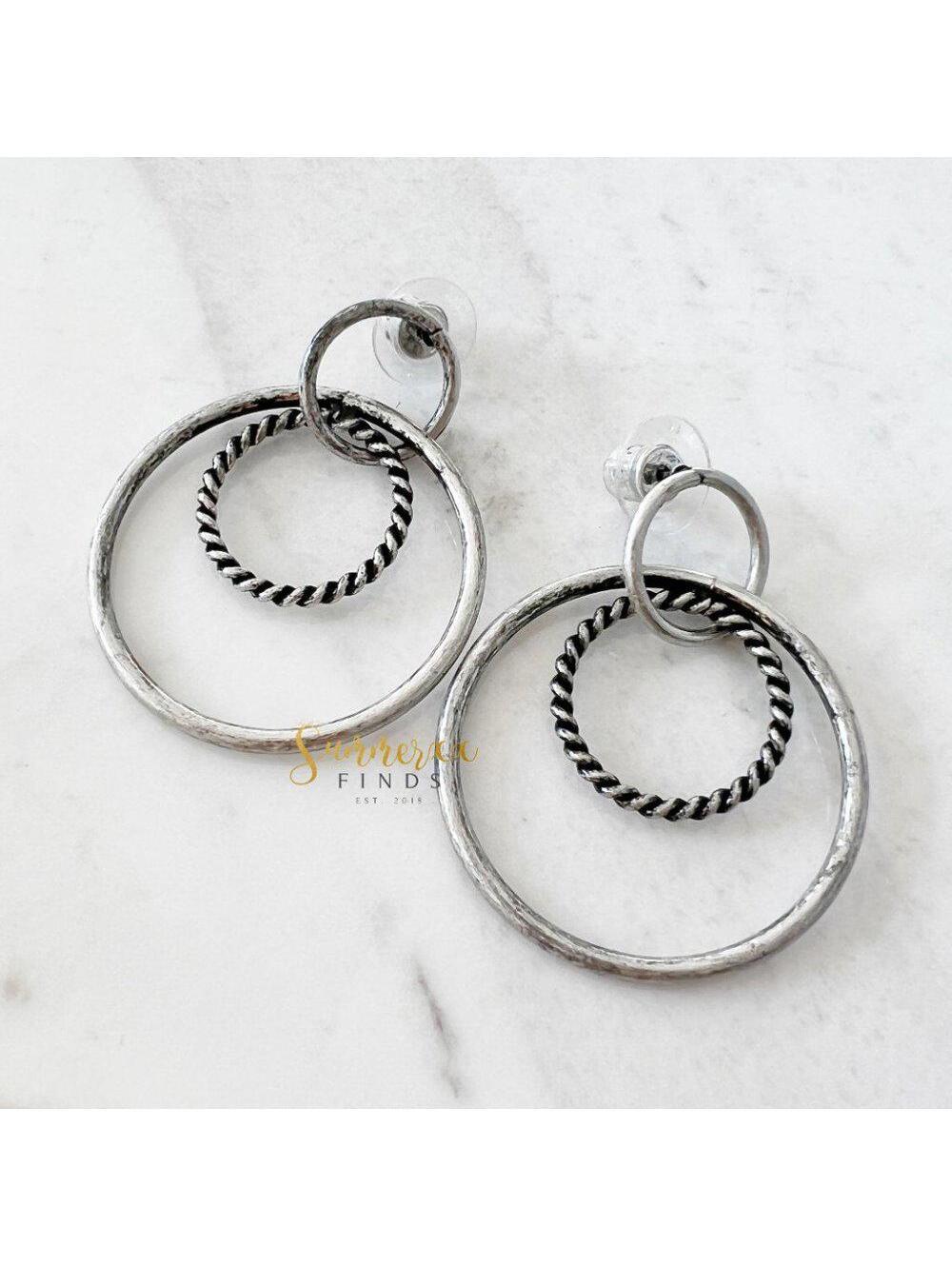 Dannijo Double Hoop Drop Earrings